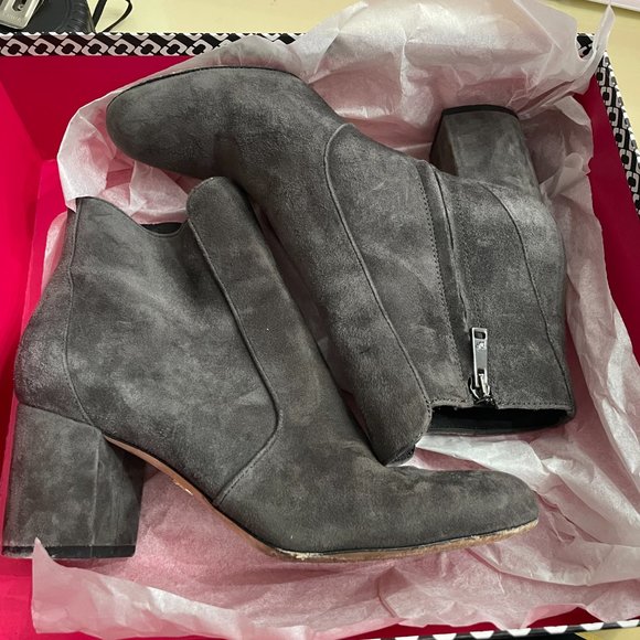 Diane von Furstenberg Lari 8.5 dark grey suede bootie - Picture 5 of 8